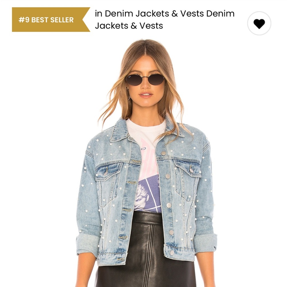 Superdown Pearl Denim Jacket Size XS